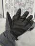 目丸保暖手套男女户外冬天骑行防寒风加绒厚触屏女防水冬季棉滑雪手套 9#深灰色 深度暖手套-男款 实拍图