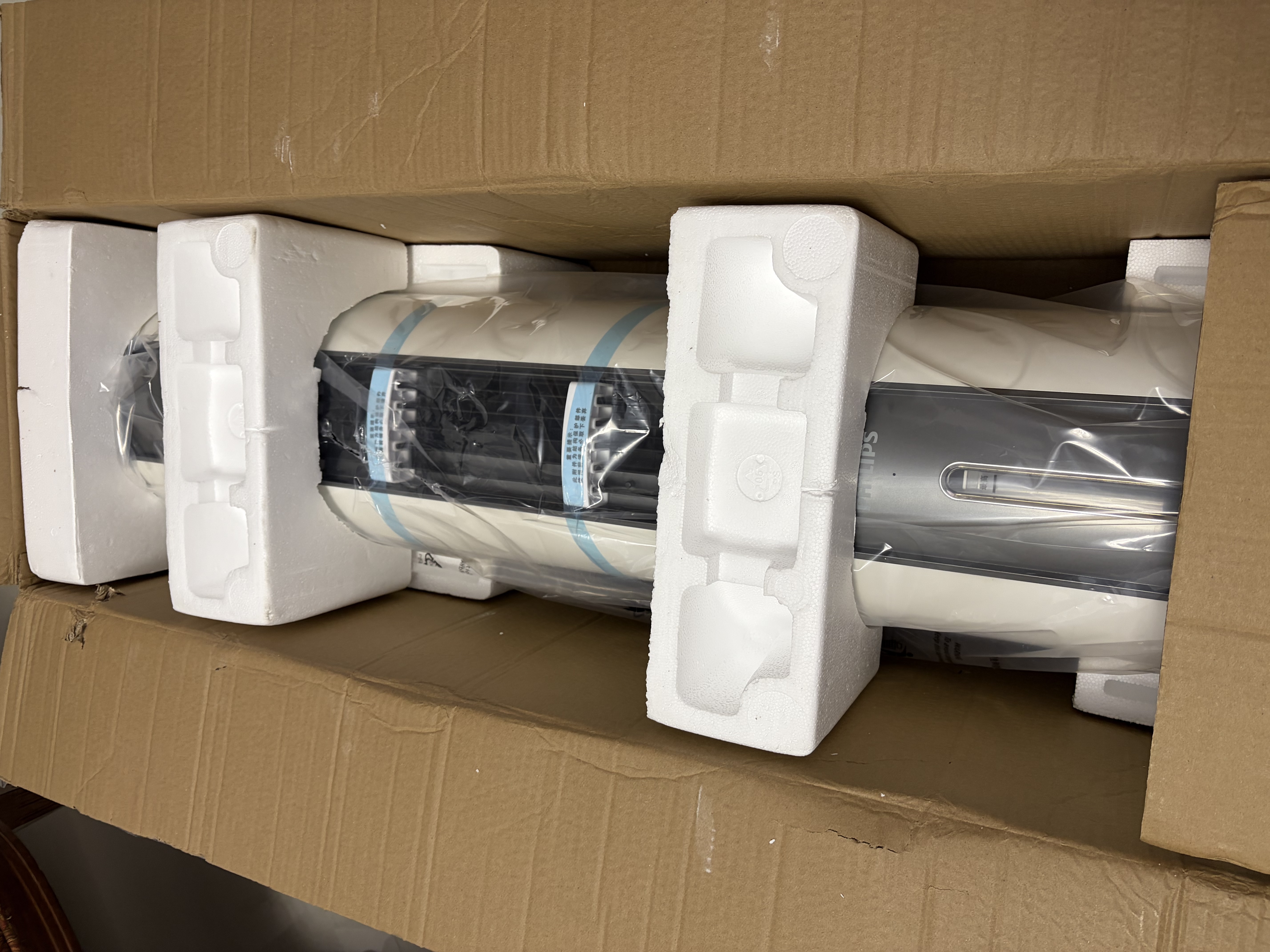 飞利浦（PHILIPS）取暖器电暖器电热暖风机家用电暖气冷暖两用一体机立式空调扇冷热风机取暖神器全屋升温客厅大面积 ACR5166TN银【升级UV杀菌+语音控制】 实拍图