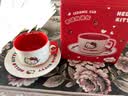 名创优品（MINISO）Hello Kitty苹果马克杯带碟陶瓷杯200mL女生学生杯子可爱水杯 实拍图