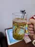 泥也茶杯子月牙杯茶杯男士泡茶专用绿茶杯玻璃杯月牙过滤茶杯喝茶水杯 实拍图