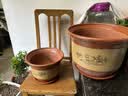 紫砂陶瓷花盆特大号花盆粗砂陶土大码陶瓷盆批发落地盆景花卉绿植 大小口径28+32两个盆送托盘 实拍图