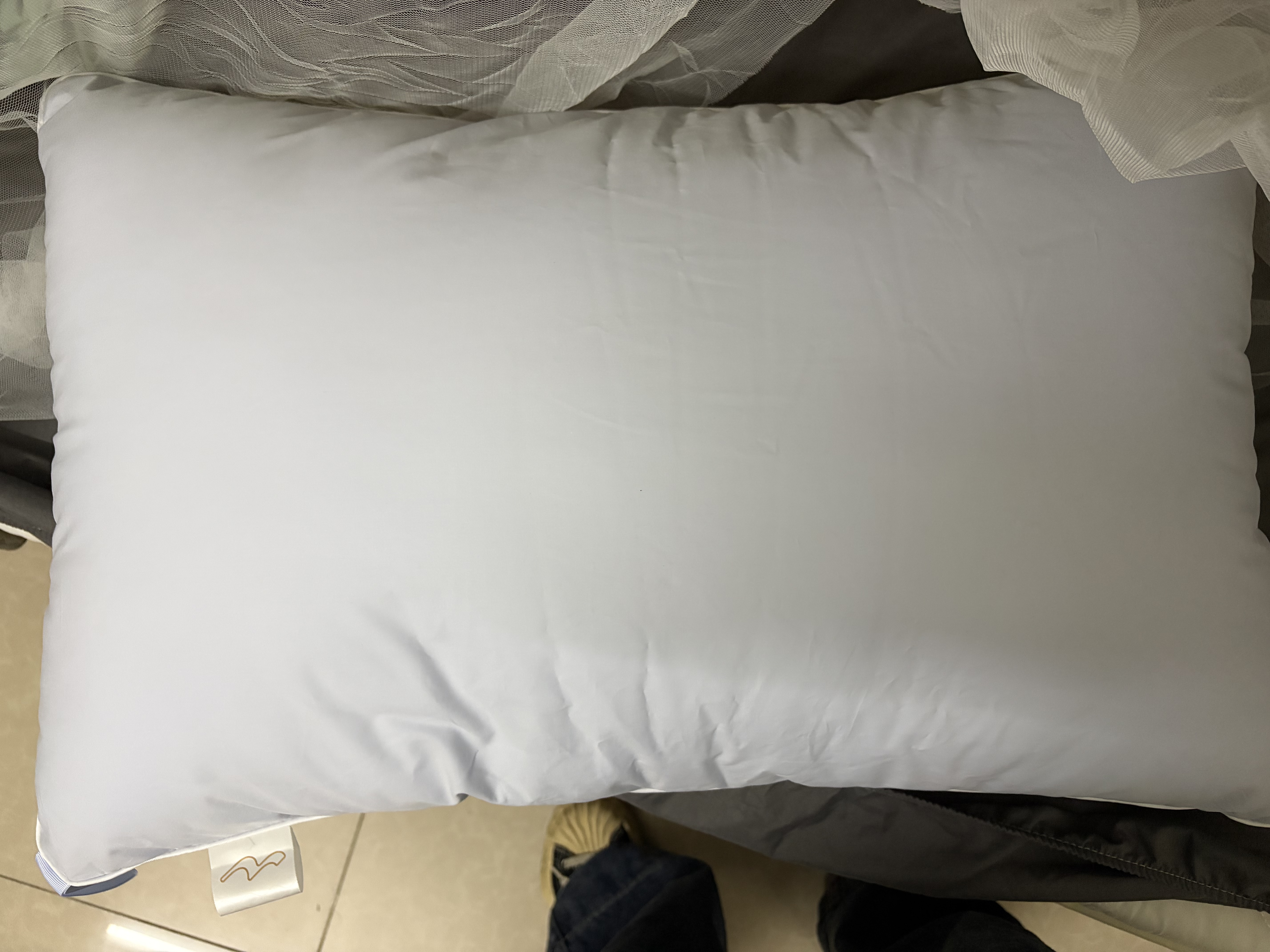 水星家纺枕头可机洗枕芯护颈枕颈椎枕助睡眠成人A类纯棉深度睡眠单人一只 实拍图