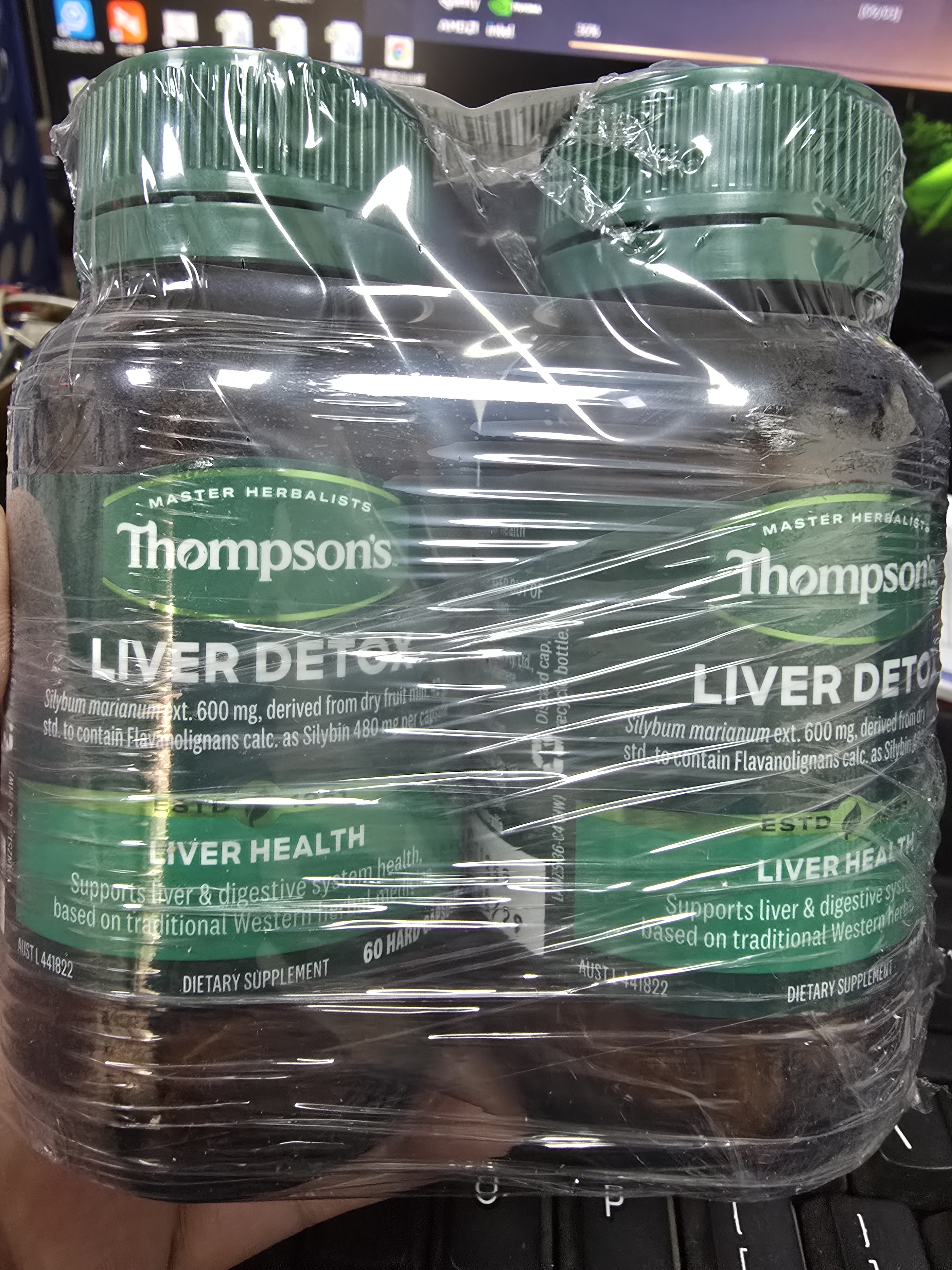 汤普森（Thompson's）奶蓟草护肝片含量升级水飞蓟职场高压熬夜养肝60粒*2瓶 实拍图