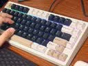 WOB rainy75客制化键盘三模铝坨坨机械键盘cnc电脑无线蓝牙游戏电竞外设雨 奶酪白-电泳-RGB/雪顶可可轴/冰晶 实拍图