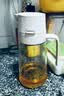 双枪油壶喷油壶 倒油喷油一体食用油玻璃油壶厨房家用不挂油 奶油白 实拍图