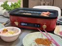 BRUNO多功能锅家用料理锅火锅电煮锅蒸煮涮烤一体电蒸锅电炒锅1-6人分体式电热炖锅5L复古红 标配 实拍图