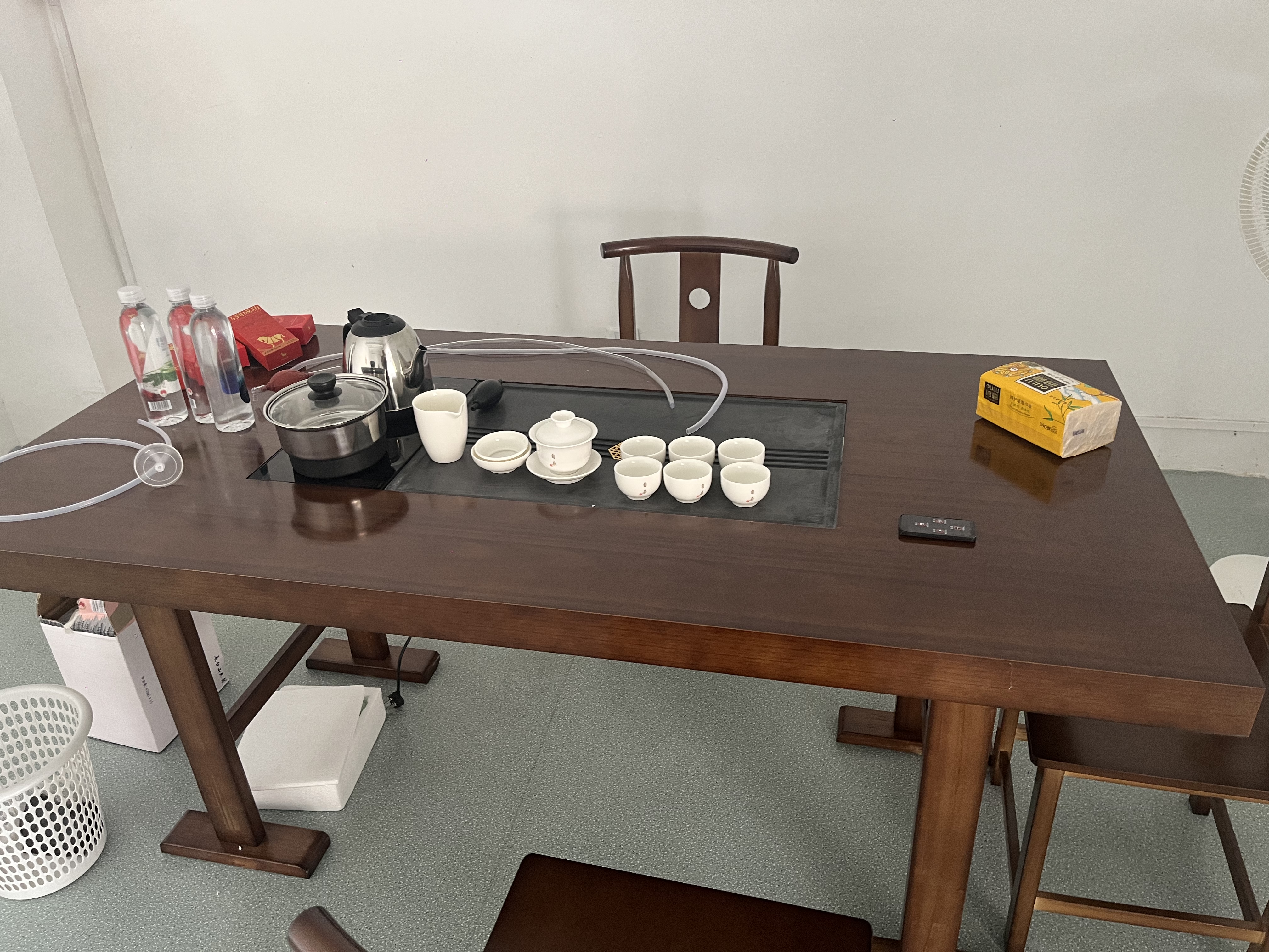实木大板茶桌椅组合新中式泡茶台办公室家用原木茶几茶具套装一体 【石盘款】+4月牙椅-亏本冲量 1.6米【送电磁炉礼包】 实拍图