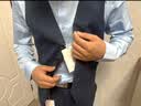 海澜之家西服套装男轻商务经典平驳领套西男秋季 蓝灰格纹14（西服马甲西裤） L 175/92A 48A推荐126~140斤 实拍图
