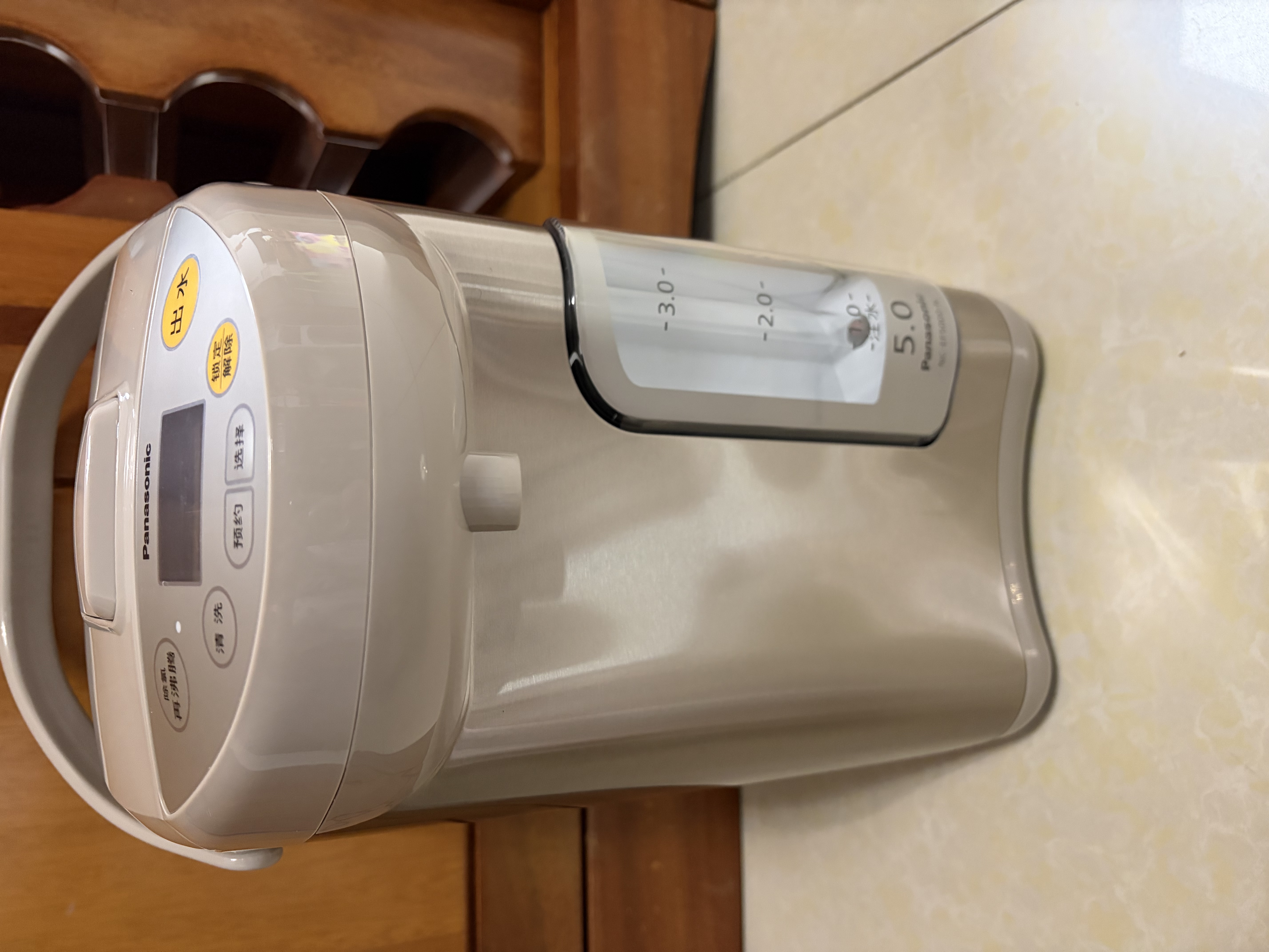 松下（Panasonic）电热水瓶家用电热水壶全自动智能保温烧水壶食品级涂层内胆恒温壶可预约除氯5升大容量NC-EF5000-N 实拍图