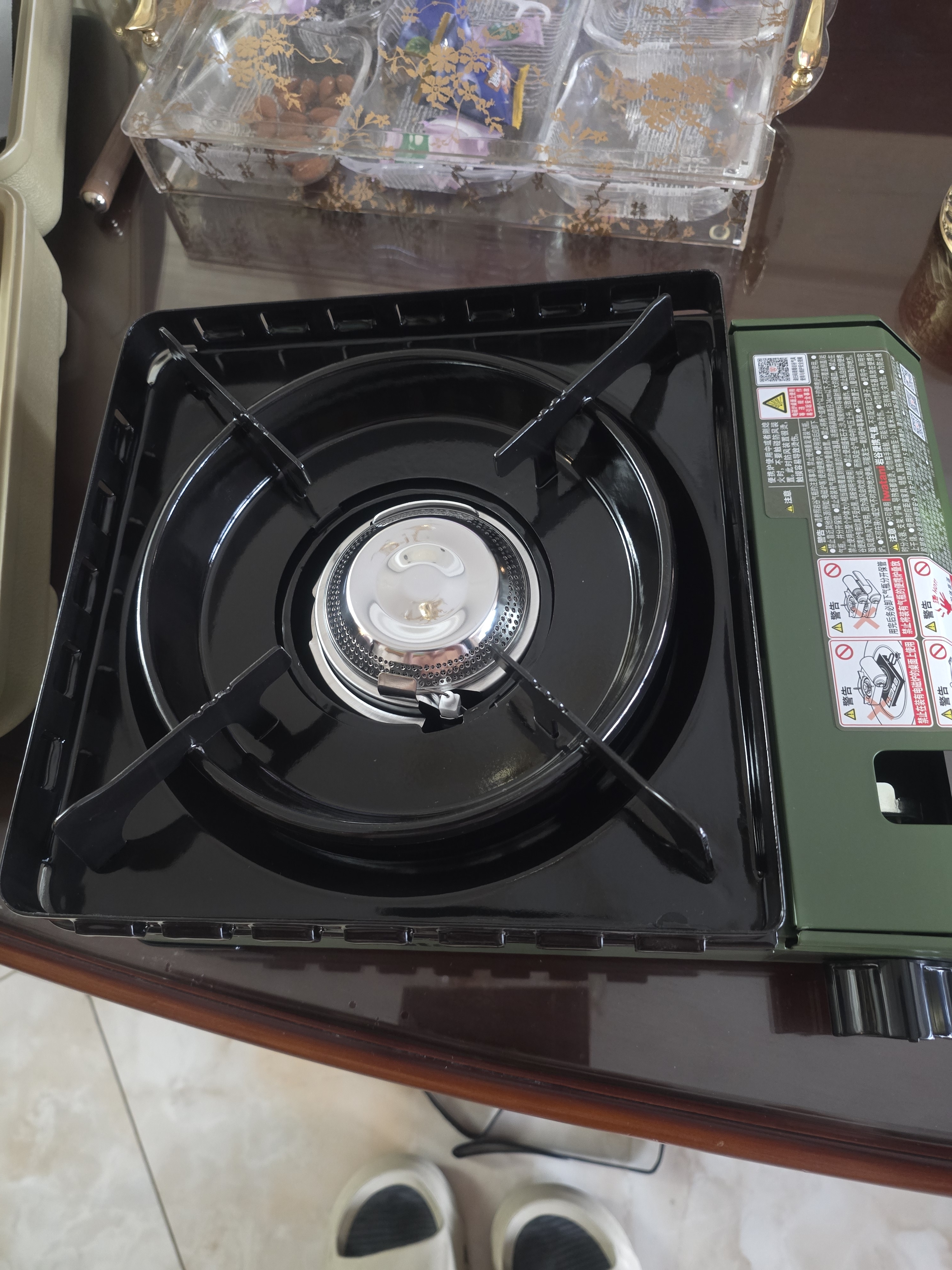 岩谷（Iwatani）进口户外双重防风卡式炉火锅露营煤气单灶3.3kW大火力CB-ODX-1-OL 实拍图