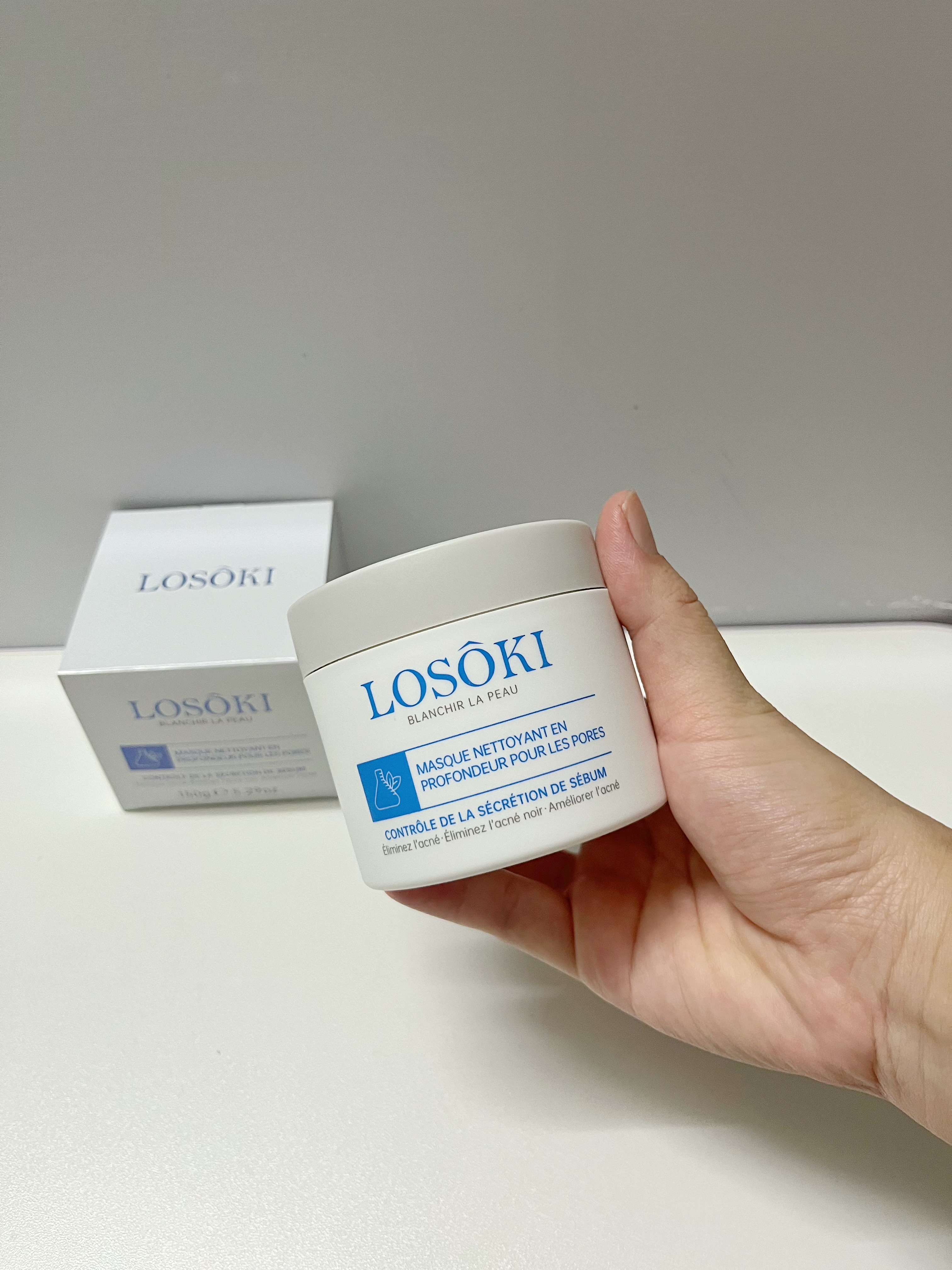 Losoki进口清洁泥膜深层清洁去黑头收缩毛孔粉刺闭口补水祛痘面膜150g 实拍图