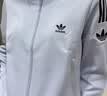 adidas复古风针织休闲运动立领夹克早秋外套卫衣女阿迪达斯三叶草   淡蓝色/黑色（推荐选大一码）   S 实拍图