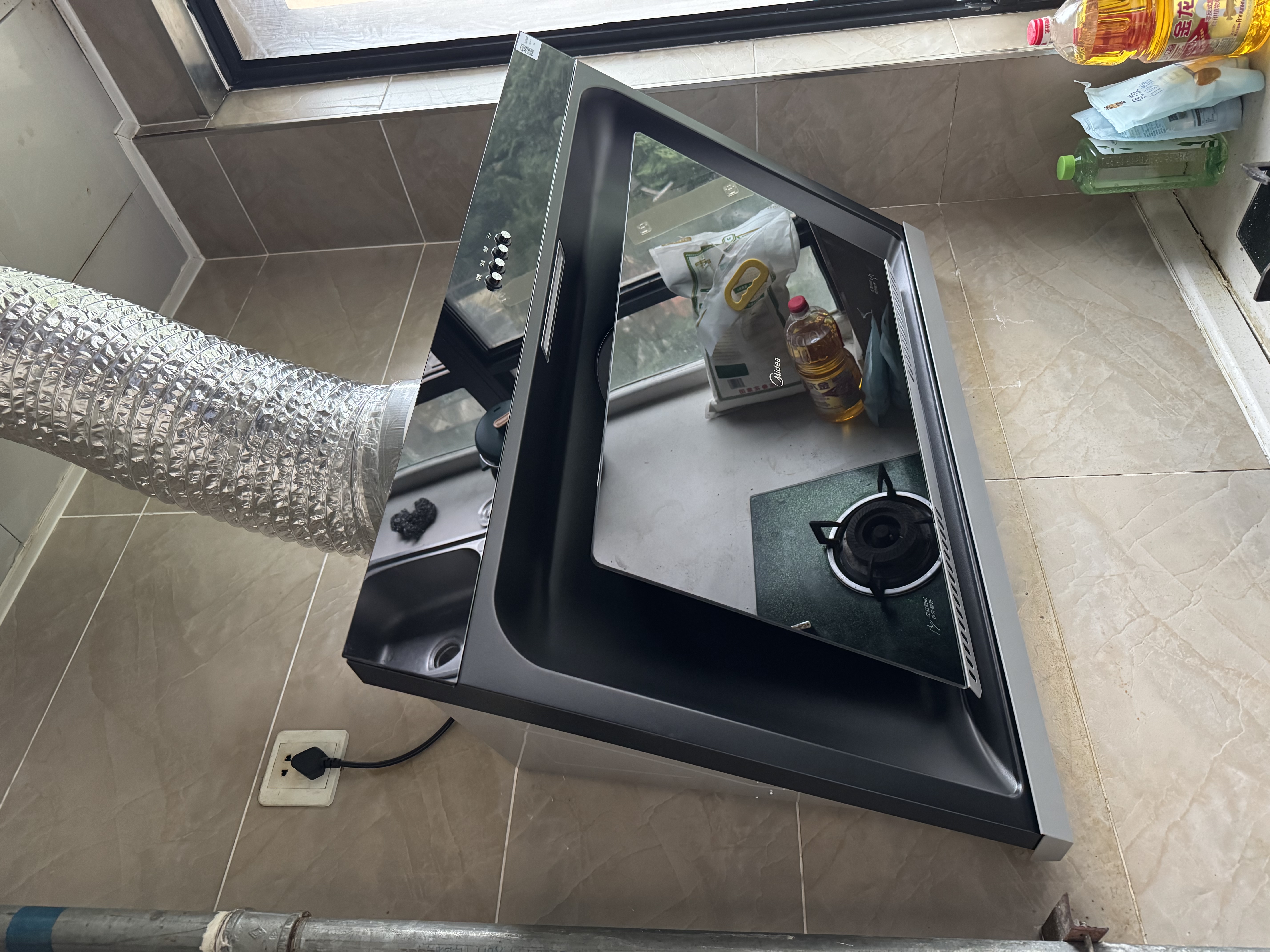 美的（Midea）抽吸排油烟机 家用大吸力侧吸式油烟机上门安装以旧换新出租房屋脱排烟机CXW-200-J30 实拍图
