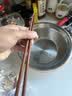 拾画原木鸡翅木加长火锅筷子公筷 家用酒店无漆无蜡筷子2双装32cm 实拍图