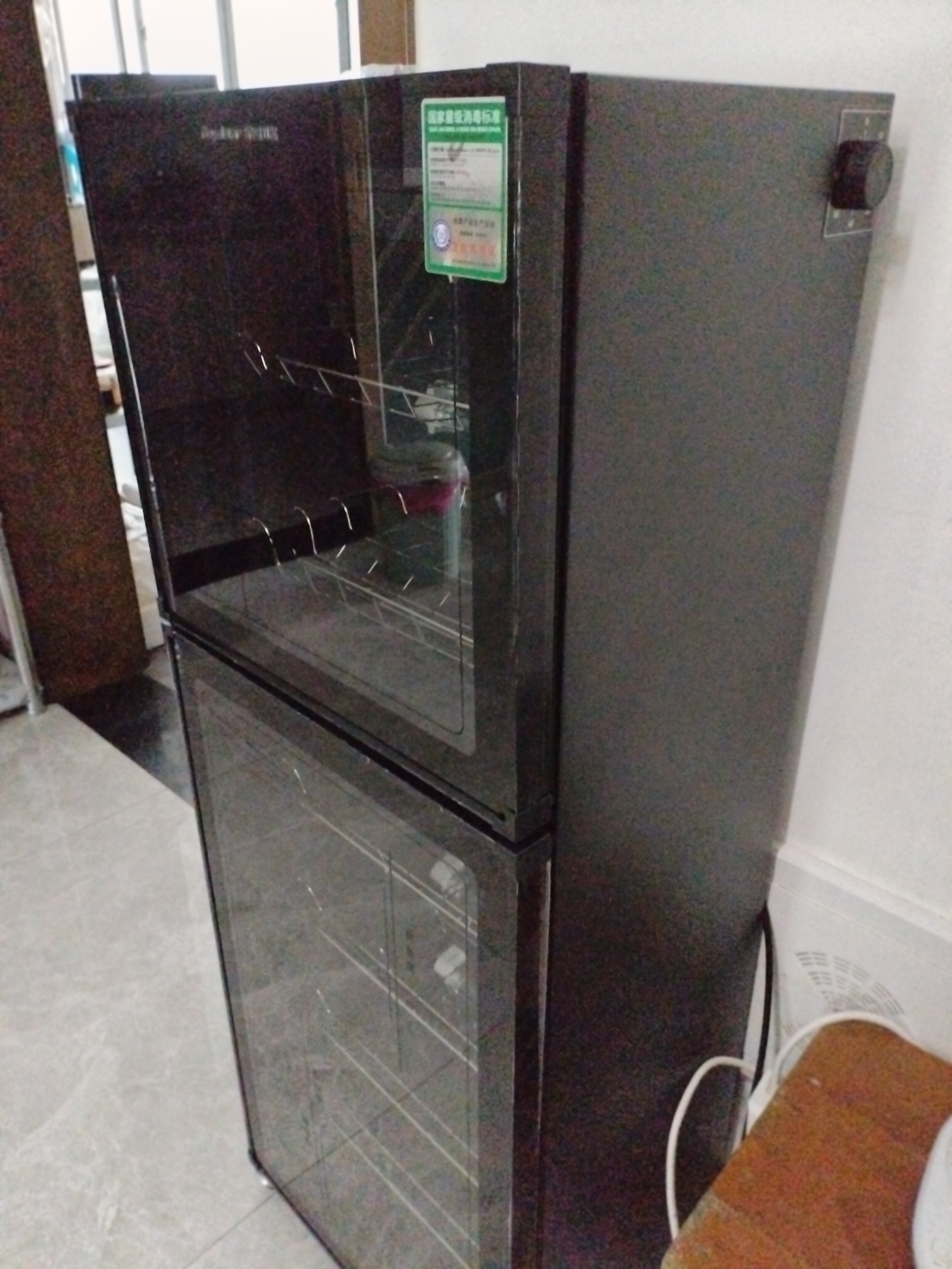 荣事达消毒柜家用小型厨房餐具碗筷大容量商用带烘干免沥水消毒碗柜立式台式餐饮饭店 D09-198双门6层侧定时款4-7人 实拍图