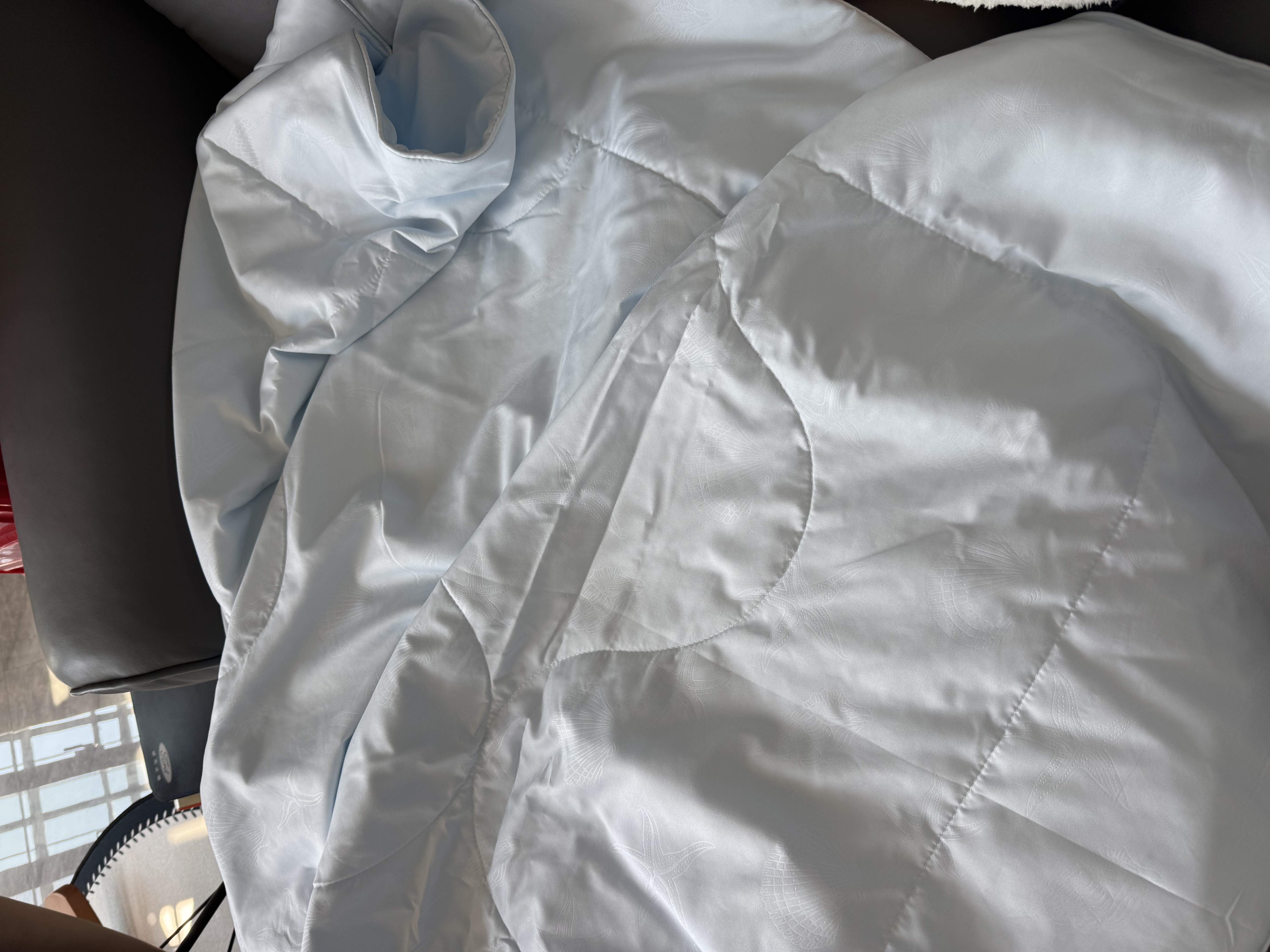 水星家纺夏凉被双人空调被子夏季可机洗裸睡薄被子夏被芯200cm×230cm蓝 实拍图