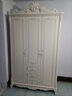 浪漫壹嘉衣柜欧式卧室家用会所法式收纳储物柜子白色烤漆双三开门衣橱雕花 板木结合【欧式双门衣柜】描银 实拍图