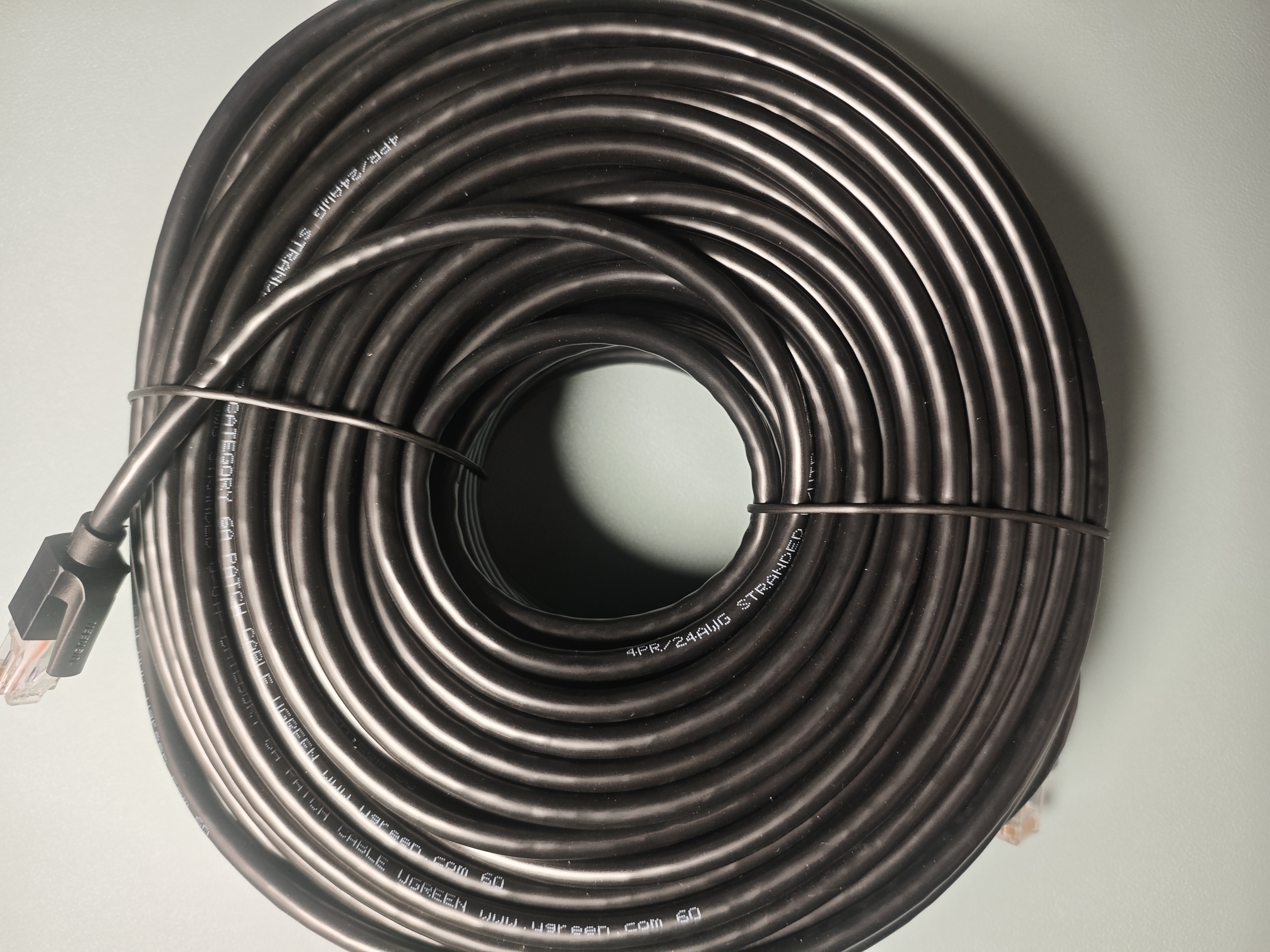 绿联超六类网线 CAT6A类万兆成品网线 家用电脑网络宽带工程跳线8芯双绞线兼容千兆2.5g 黑色50米55168 实拍图