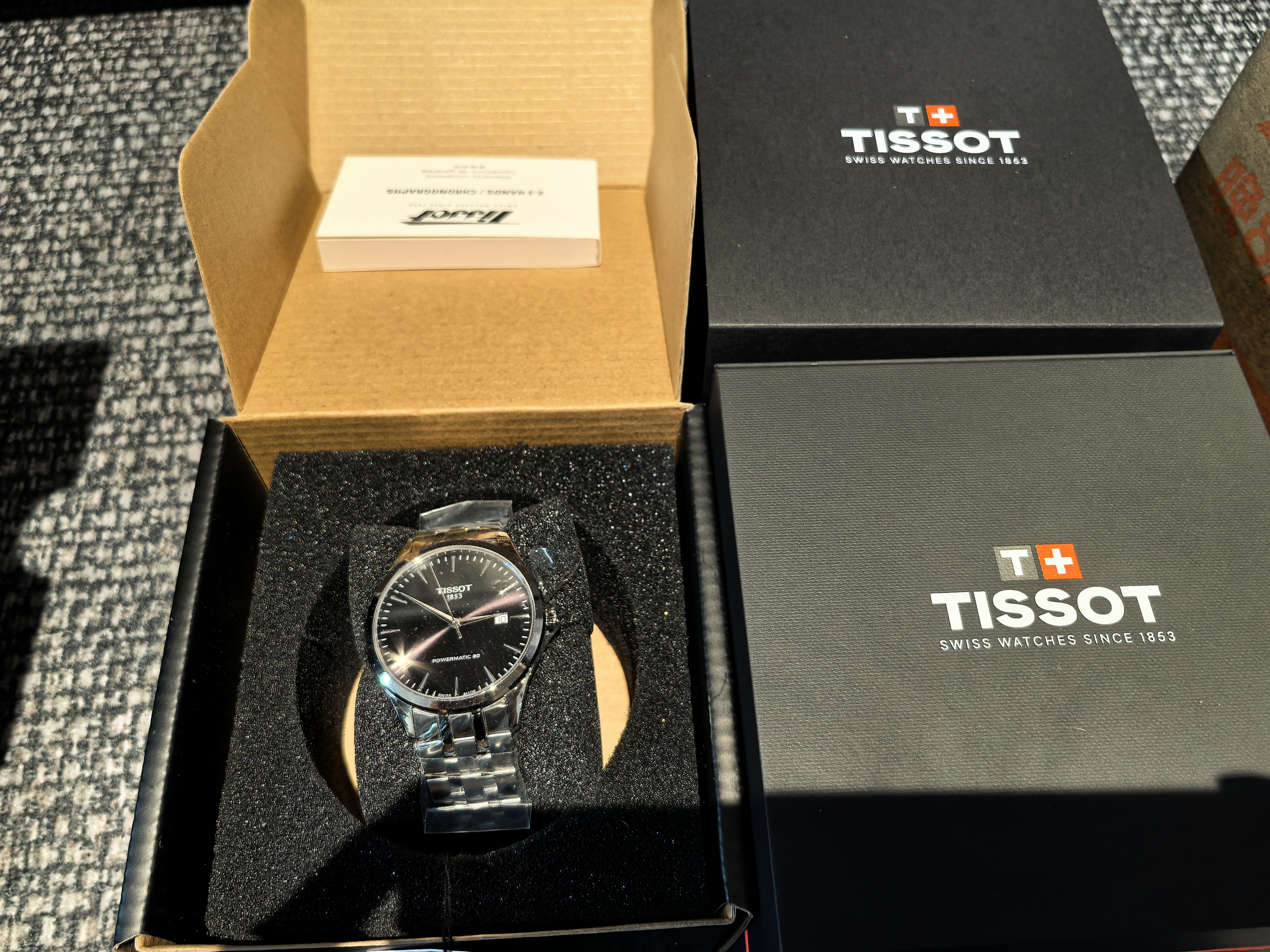 天梭（TISSOT） 黄晓明同款 新梦圆系列瑞士机械男士钢带腕表时尚表生日礼物 晒单实拍图