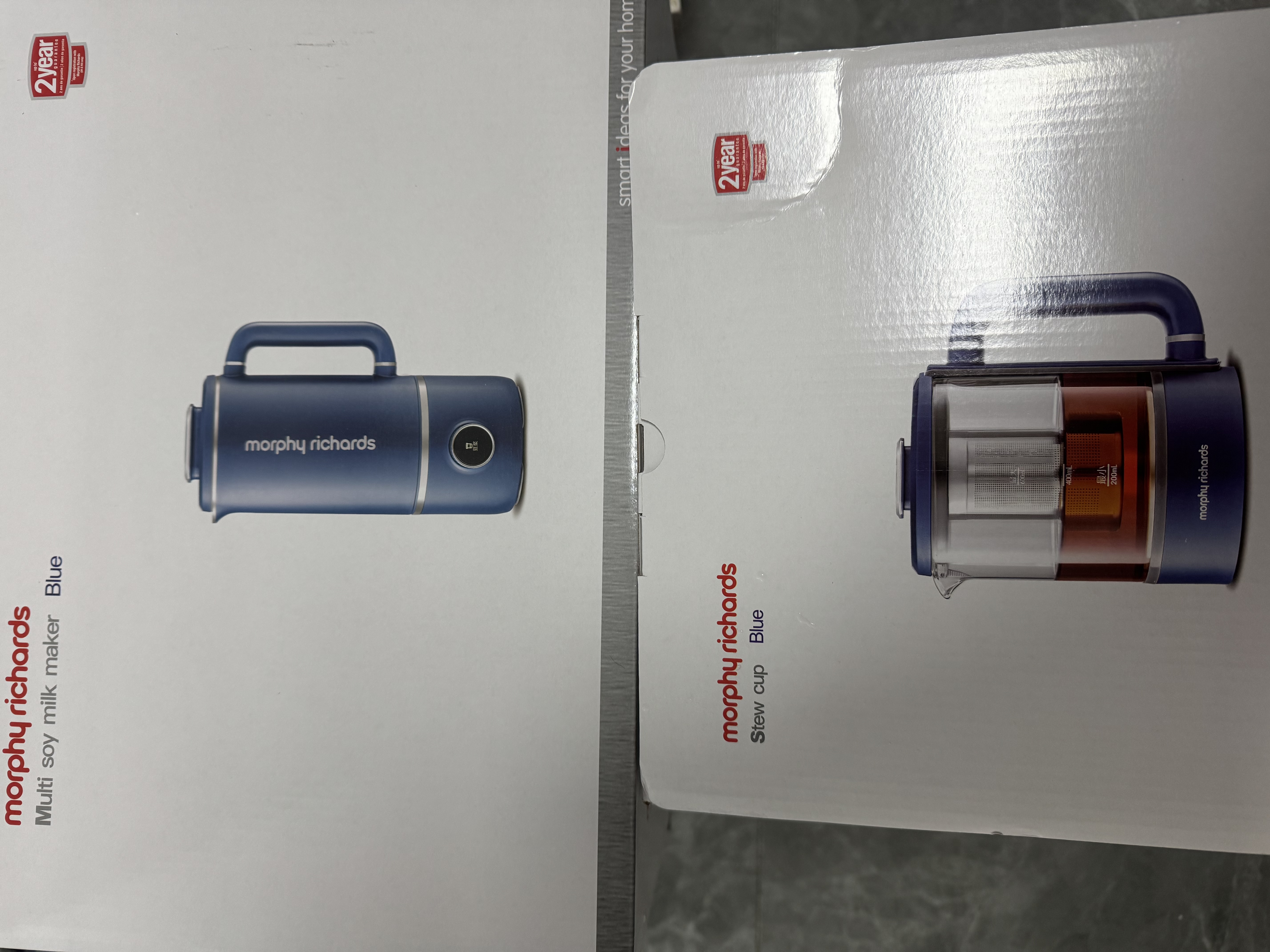 摩飞电器（Morphyrichards） 破壁机家用豆浆机分体式免洗降噪多功能养生壶一机两用MR8200 轻奢蓝-破壁机 实拍图