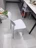 全品屋餐椅凳子塑料椅子奶白色办公椅靠背休闲椅书桌椅学习椅化妆椅 实拍图