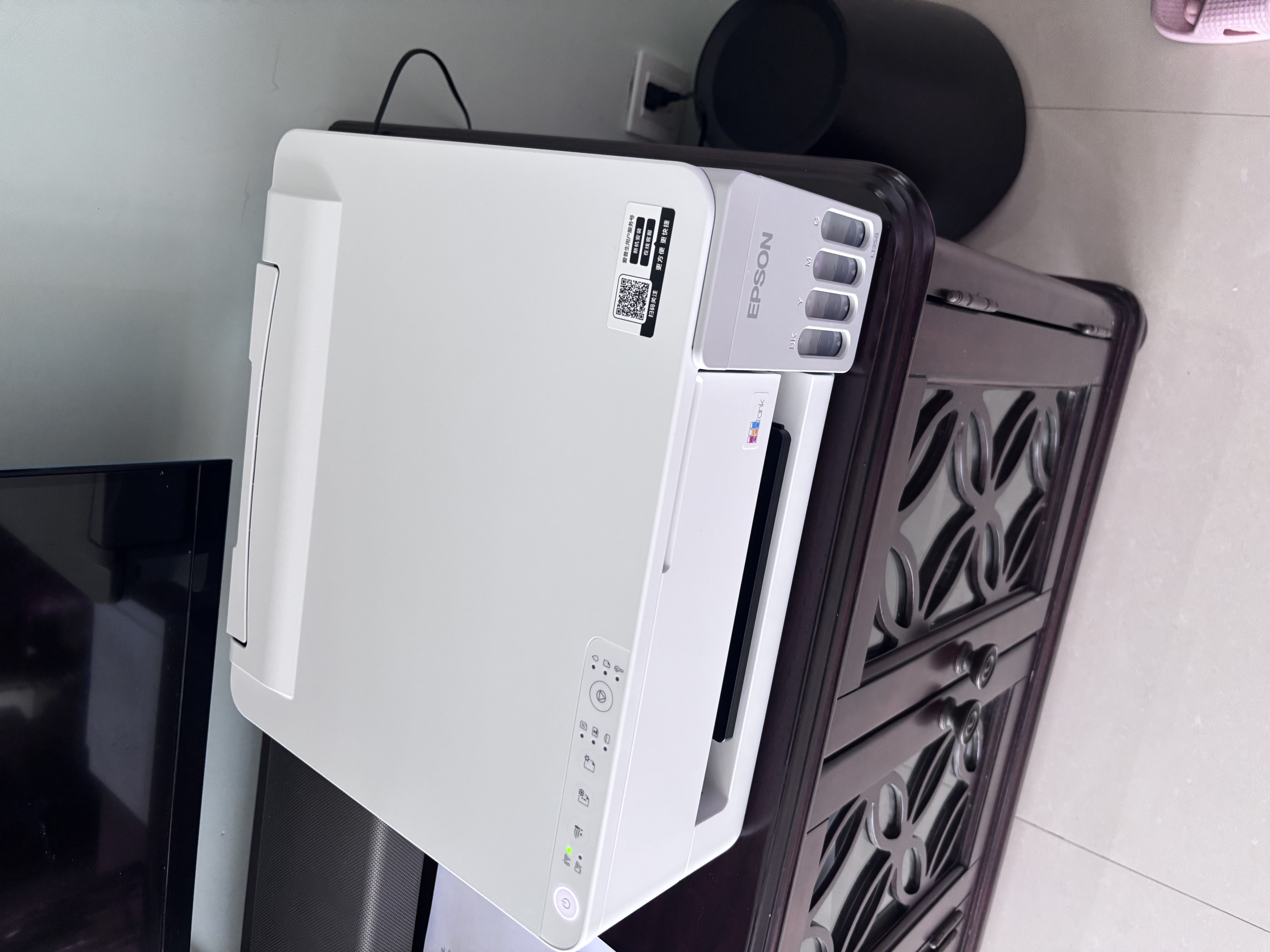 爱普生（EPSON）【6代新品】L1358 墨仓式A4彩色无线单功能家用打印机 家用/办公 AI学习打印机（微信/远程打印） 实拍图