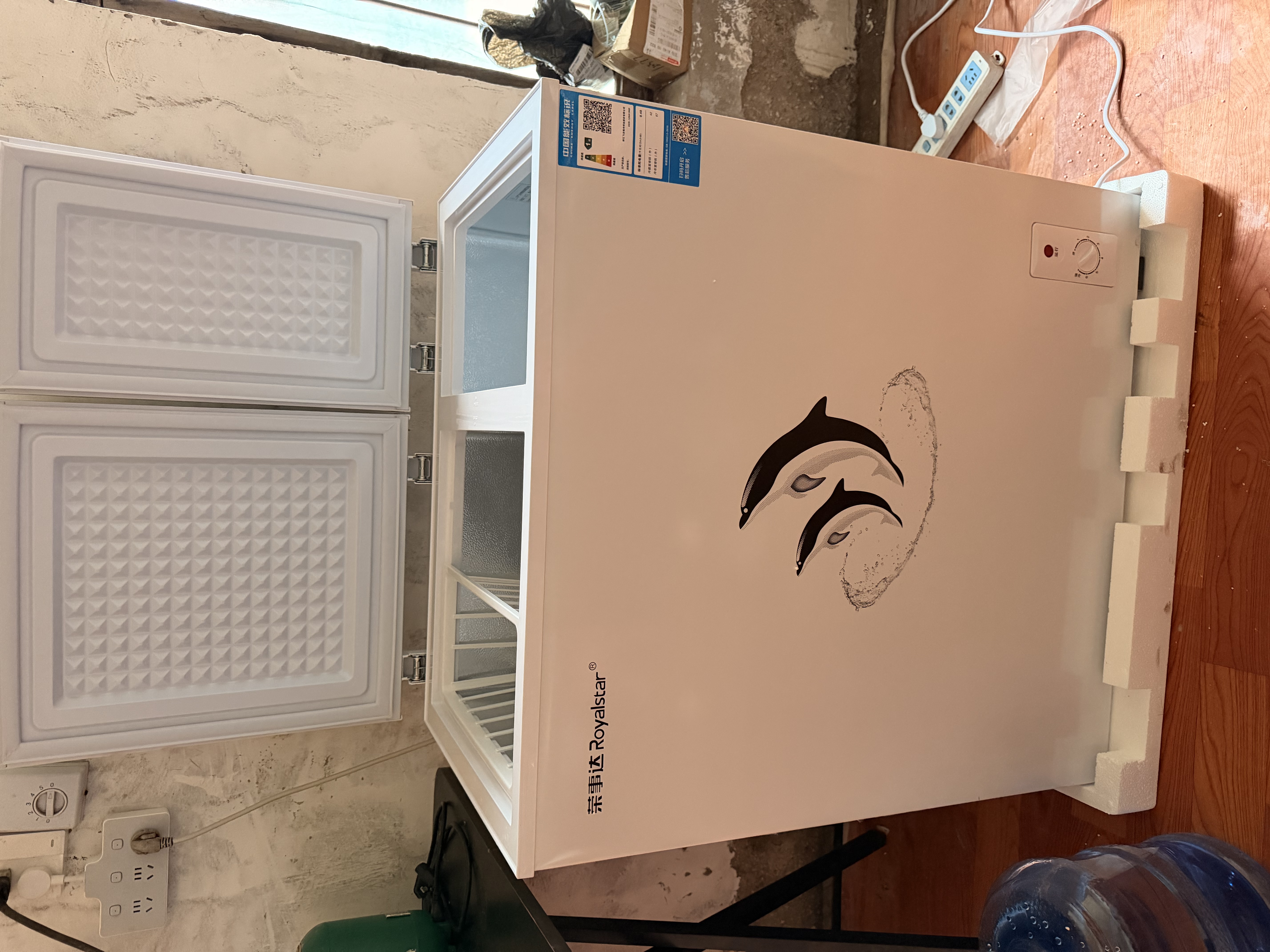 荣事达（Royalstar）双温冰柜家用小型双箱冷柜 冷藏冷冻两用柜双门商用大容量卧式冷柜节能省电 【节能省电 双温双室】196D顶开门 实拍图