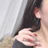 BJYLS999纯银针雪花耳钉女养耳洞流苏耳线足银针耳环2026轻奢高级耳饰 【999足银耳链】雪花耳线一对 实拍图