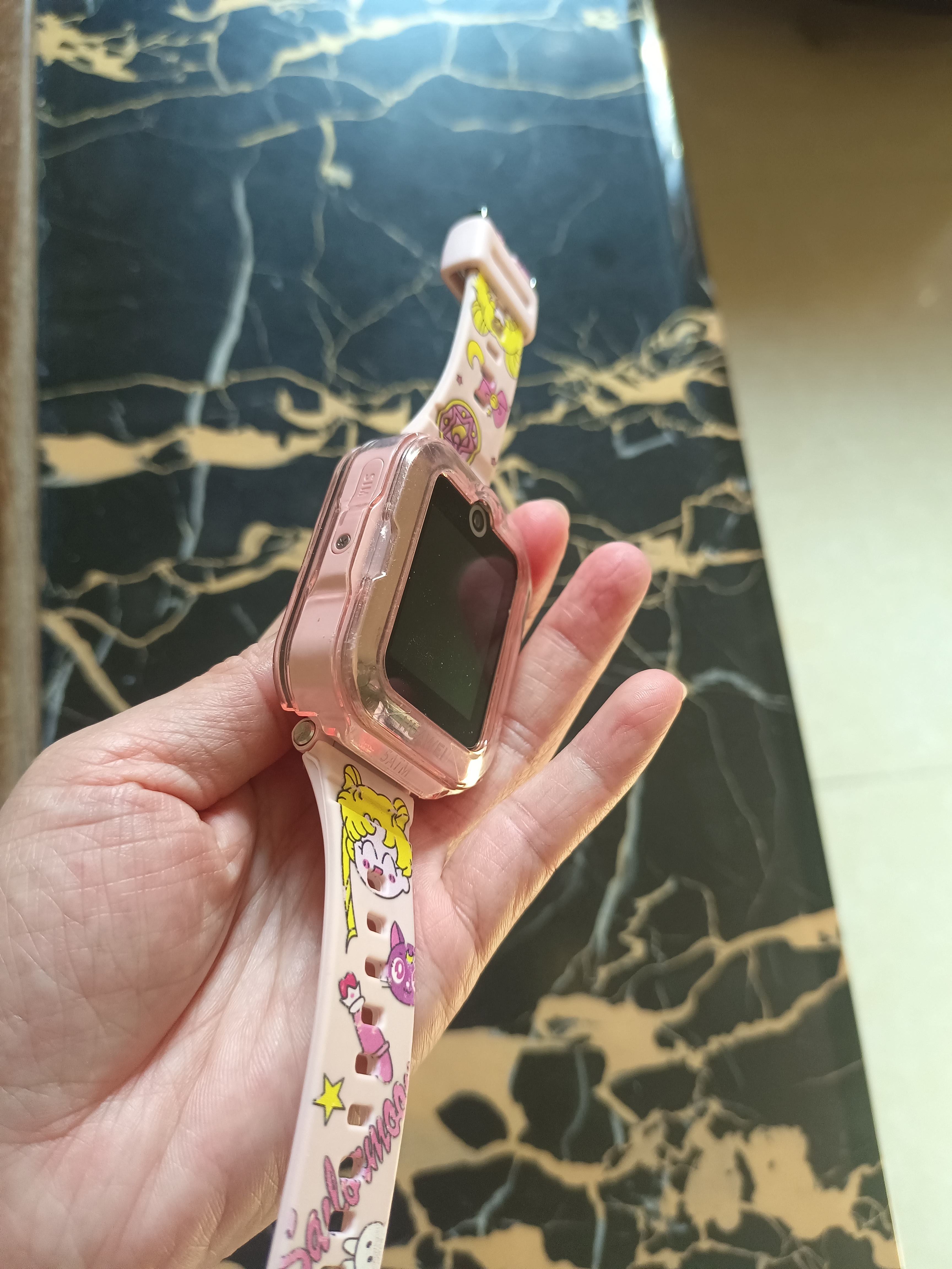 华为（HUAWEI）【咨询享优惠】儿童手表 4 Pro华为高清拍照视频通话4G全网通智能GPS定位防水男女孩学生电话手表 【4Pro樱花粉】【保护膜+表带】 实拍图
