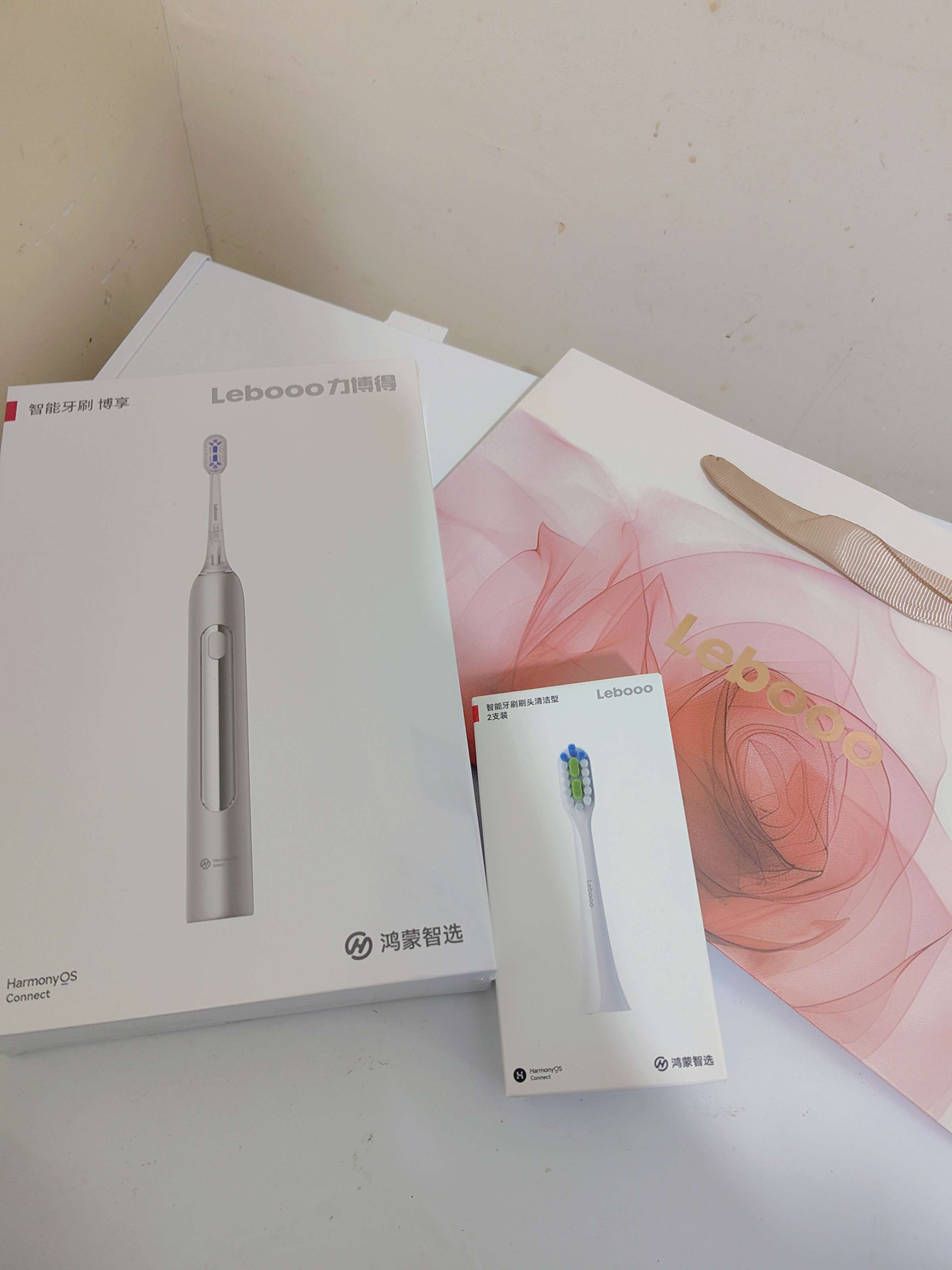 鸿蒙智选力博得智能牙刷 博享 成人电动牙刷扫振情侣生日礼物送男友送女友新婚礼物学生牙刷 冰川银 实拍图