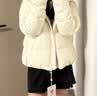 坦博尔羽绒服女短款连帽百搭秋冬小个子女士外套330332D 开心果色 160  实拍图