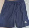 阿迪达斯（adidas）短裤夏季男户外休闲百搭短裤显瘦松紧腰梭织运动五分裤 黑/灰 L 实拍图