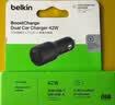 贝尔金（BELKIN）车载充电器 42W双口苹果PD快充头 汽车点烟器转换充电插头 CCB005 实拍图