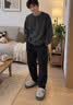 安尚芬男士棉拖鞋男款秋冬季2026新款室内家居厚底防滑毛毛绒保暖拖鞋女 深灰色 42-43 (255mm) 适合41-42 实拍图