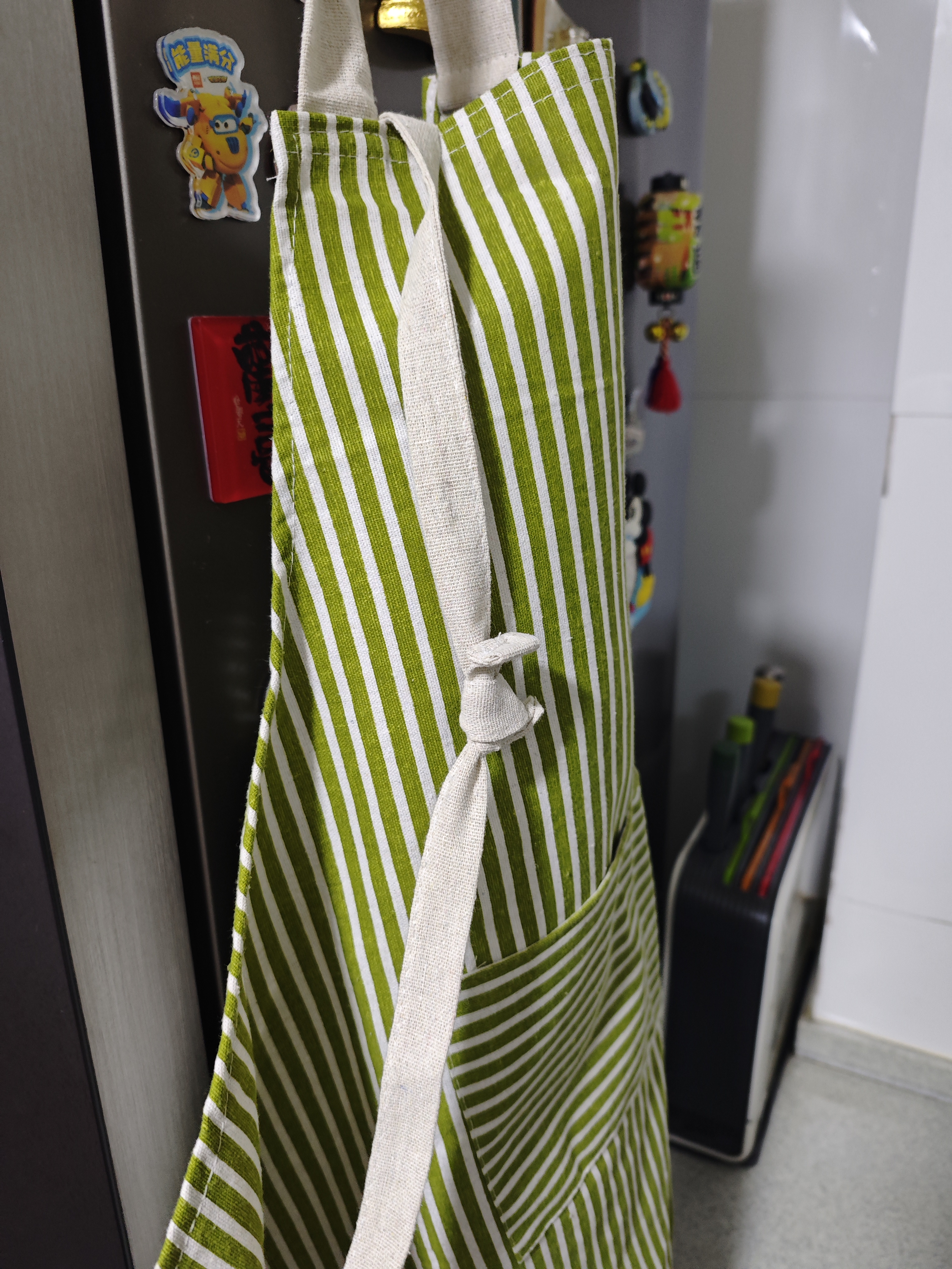 Mr Clean棉麻围裙厨房家用防油做饭围腰挂脖式耐脏耐磨围裙防污工作服 实拍图