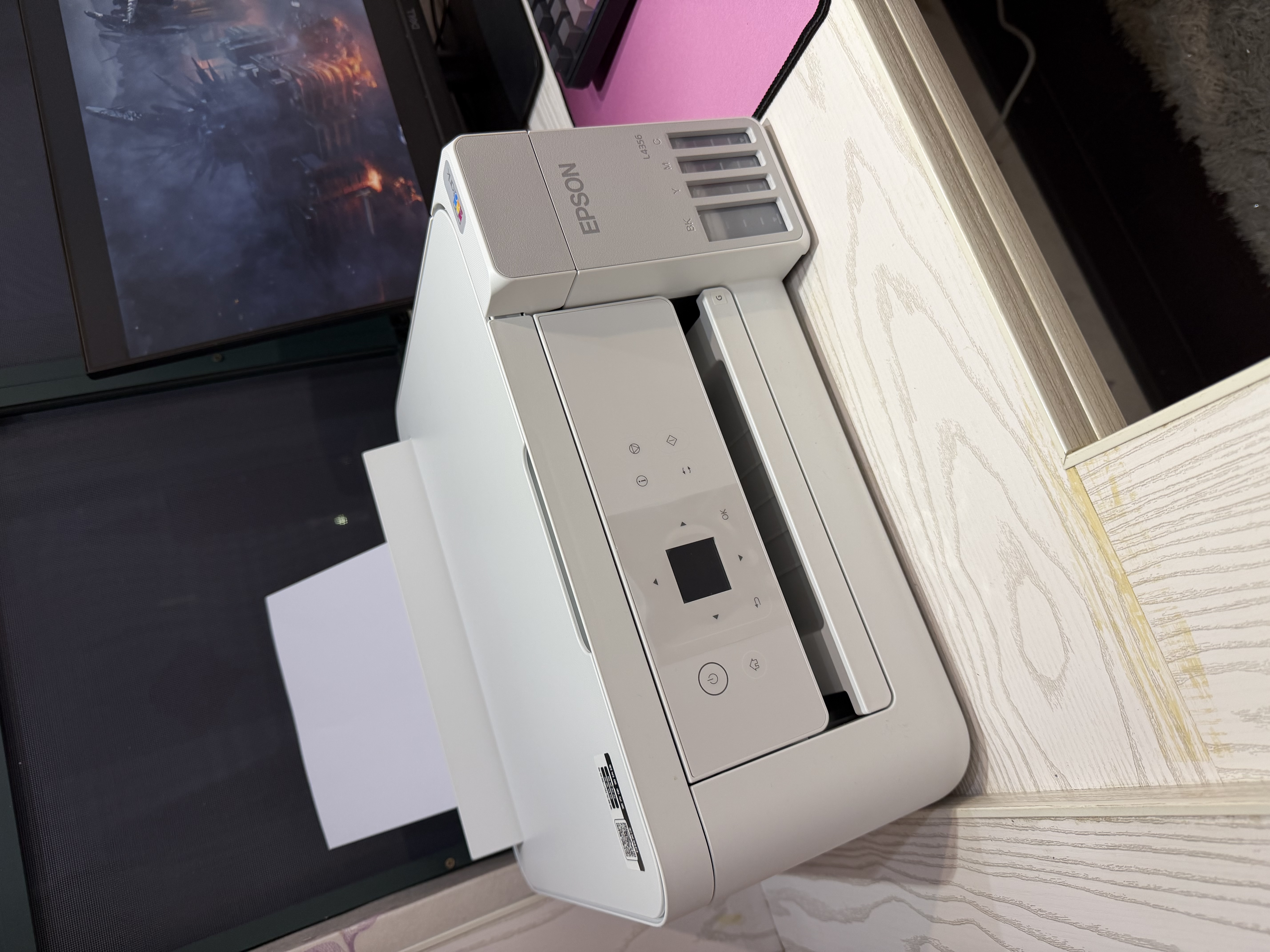 爱普生（EPSON）【6代新品】L4356墨仓式彩色无线AI学习打印机一体机家用办公  L4266升级版[自动双面 液晶屏 白] 实拍图