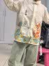Classic Teddy儿童套装男童新中式汉服中小童衣服裤子两件国风纯棉唐装 灰绿130 实拍图