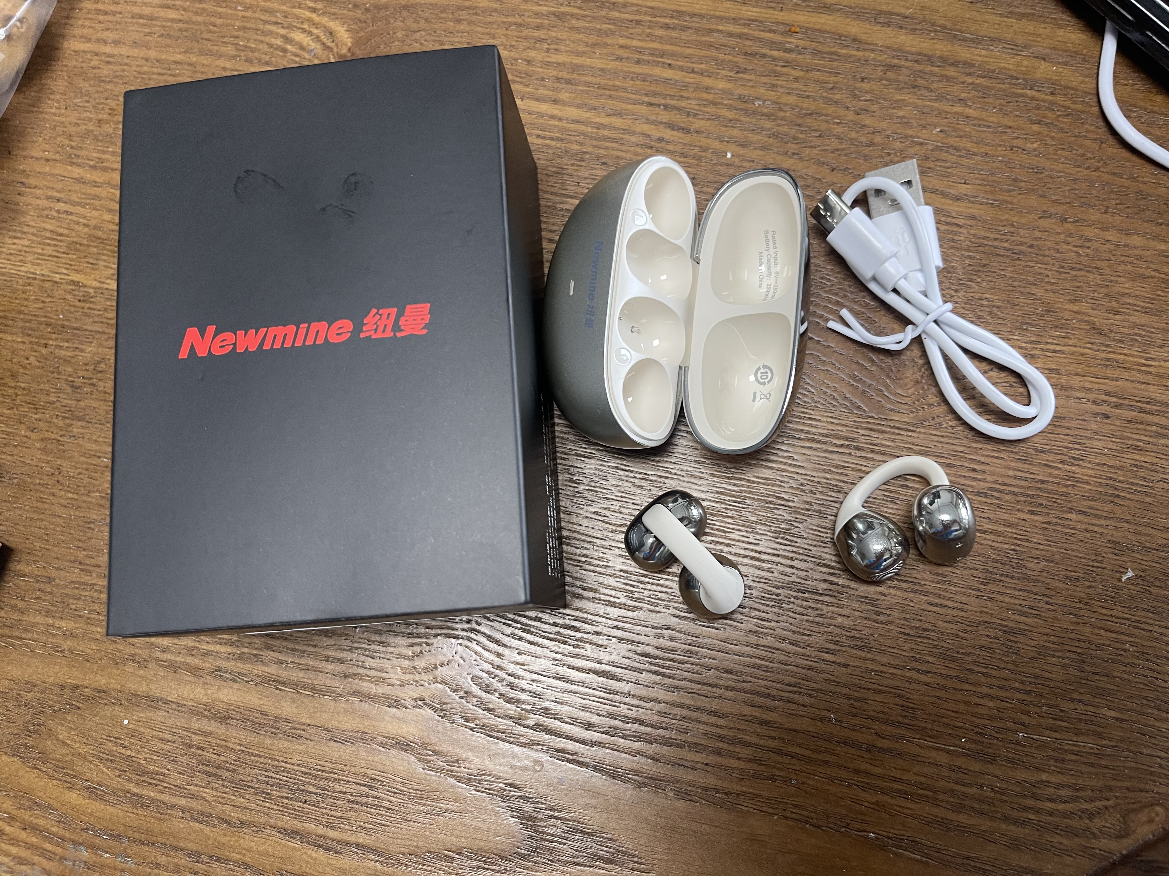 纽曼（Newmine）【全网热销100W丨柏林之音】蓝牙耳机耳夹式骨传导概念开放式运动跑步无线通话降噪超长续航不入耳 【HiFi高清音质丨纽曼AI模型丨千元配置】香槟金AI顶配 金标杜比全景音效+云朵 实拍图