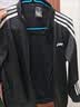 adidas休闲舒适三条纹立领夹克外套卫衣男装秋季阿迪达斯轻运动 黑色/白（推荐选大一码）   M 实拍图