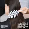 KRRAMEL梳子新婚礼物送闺蜜结婚礼物梳子鹅卵石白色结婚女生松塔猪鬃按摩梳中号 实拍图