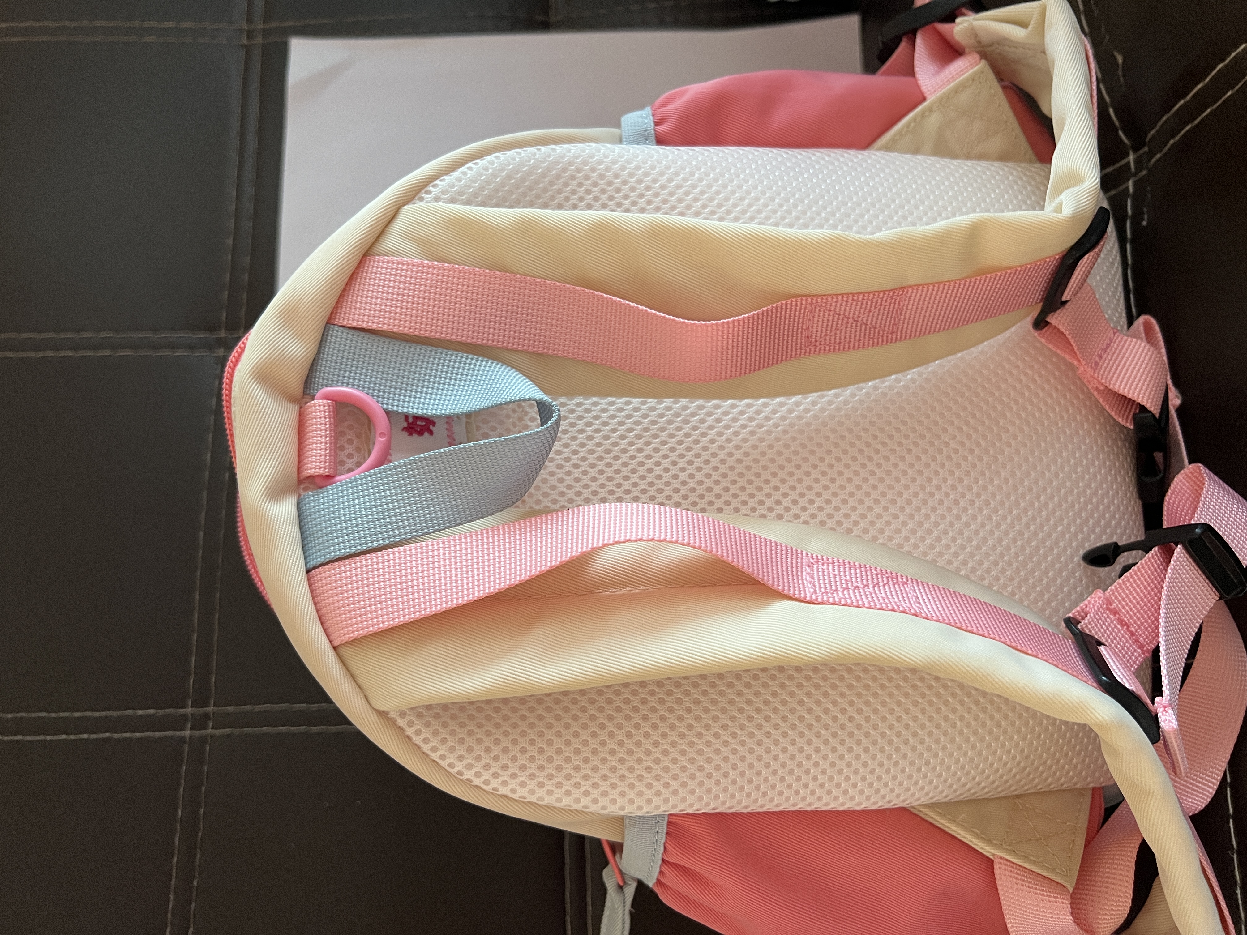 SHUKIKU儿童书包幼儿园防丢失防泼水大容量户外旅游双肩包桃子果汁S+码 实拍图