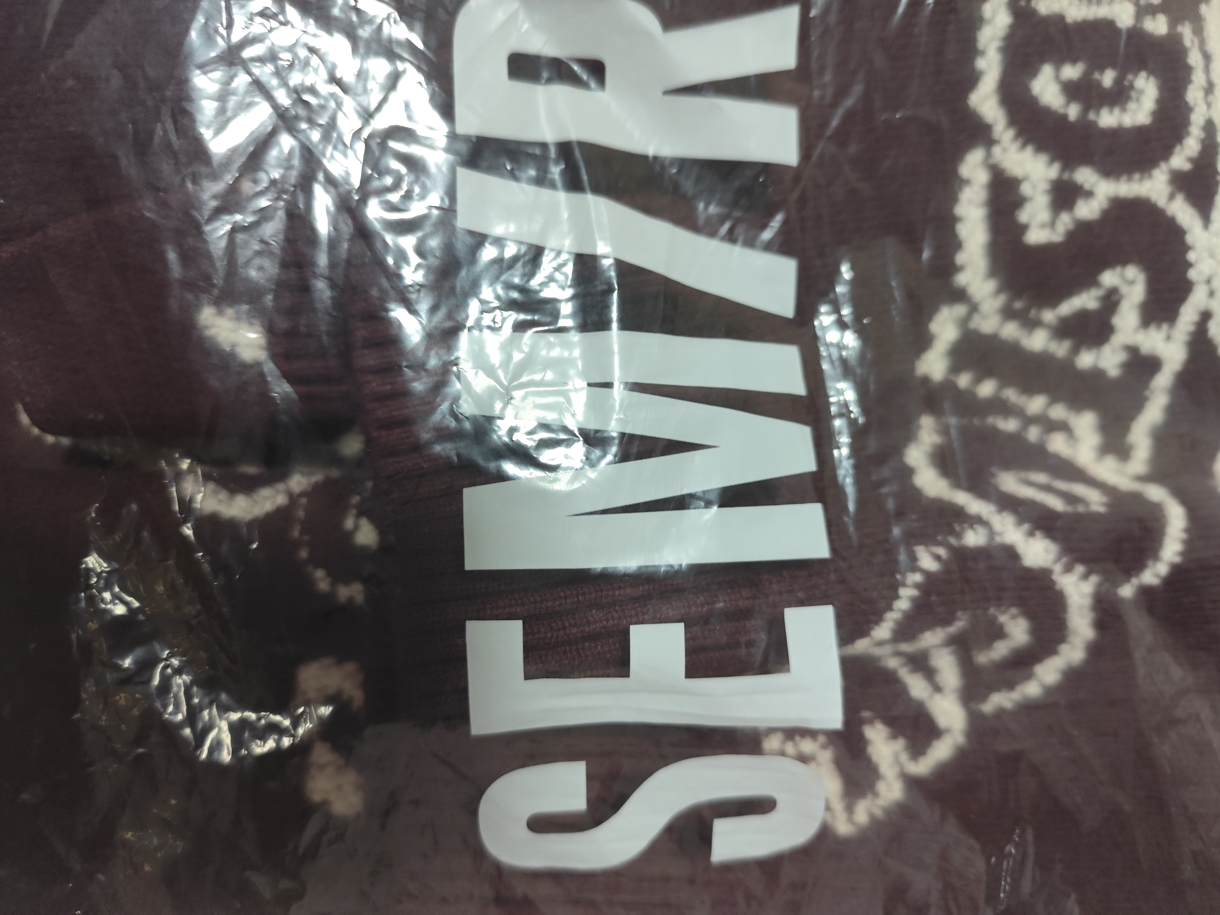 森马（Semir）史努比系列毛衫男冬季满版提花针织衫撞色情侣毛衣宽松套头衫 紫白色调00371 S 实拍图
