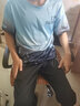 摘星少年衣服男【冰丝套装】2024夏季男士潮牌宽松冰丝短袖套装渐变色T恤 CH225蓝色套装【上衣+长裤】秀 2XL 135-145斤 实拍图