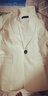 简蜓小西装女春季新款休闲上衣西装外套长袖韩版百搭小西服修身气质 白色 M（建议：90-100斤） 实拍图