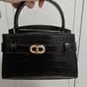 CHARLES&KEITH鳄鱼纹凯莉包手提斜挎婚包包女包生日礼物送女友CK2-50270880-1 Black黑色 S 实拍图