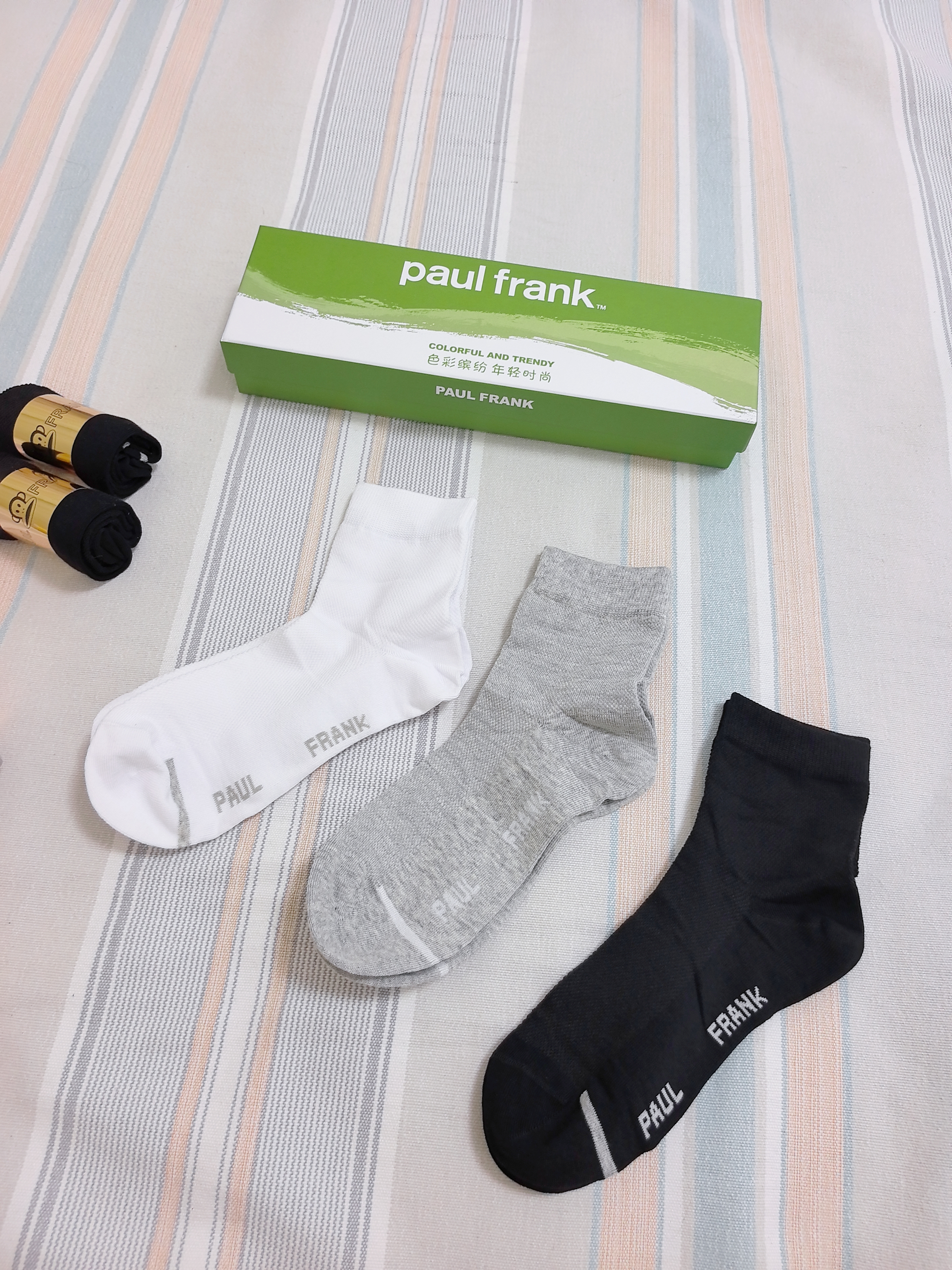 大嘴猴100%新疆棉袜子男中筒夏季网眼透气7A抗菌防臭运动袜 7双礼盒装 实拍图