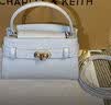 CHARLES&KEITH鳄鱼纹凯莉包手提斜挎婚包包女包生日礼物送女友CK2-50270880-1 Sea Salt Blue海盐蓝（新色） S 实拍图