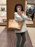 蔻驰（COACH）【品牌直供】女包CITY33大容量托特包单肩 棕CV976生日礼物送女友 实拍图
