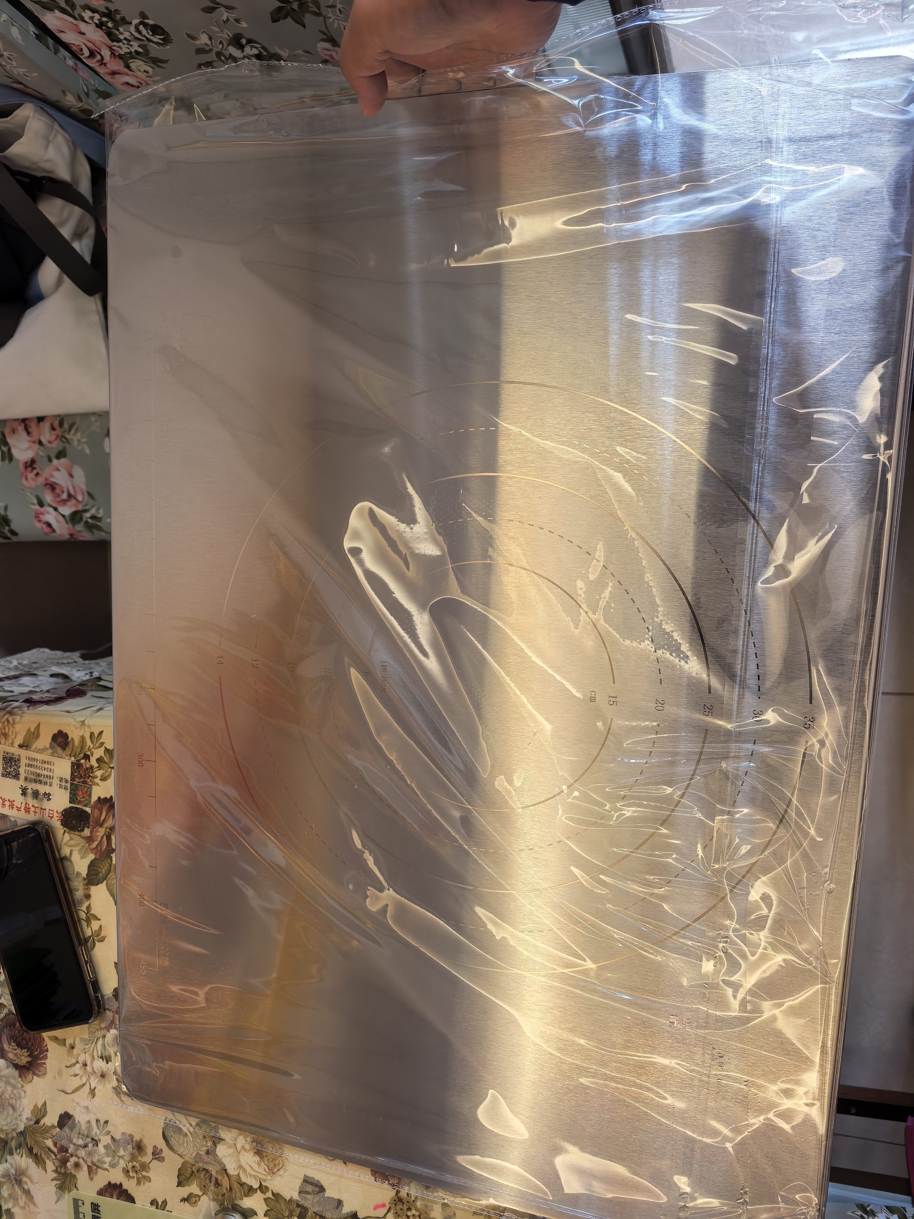 双枪（Suncha）304不锈钢菜板擀面板抗菌防霉案板厨房专用和面食揉面板中号 实拍图
