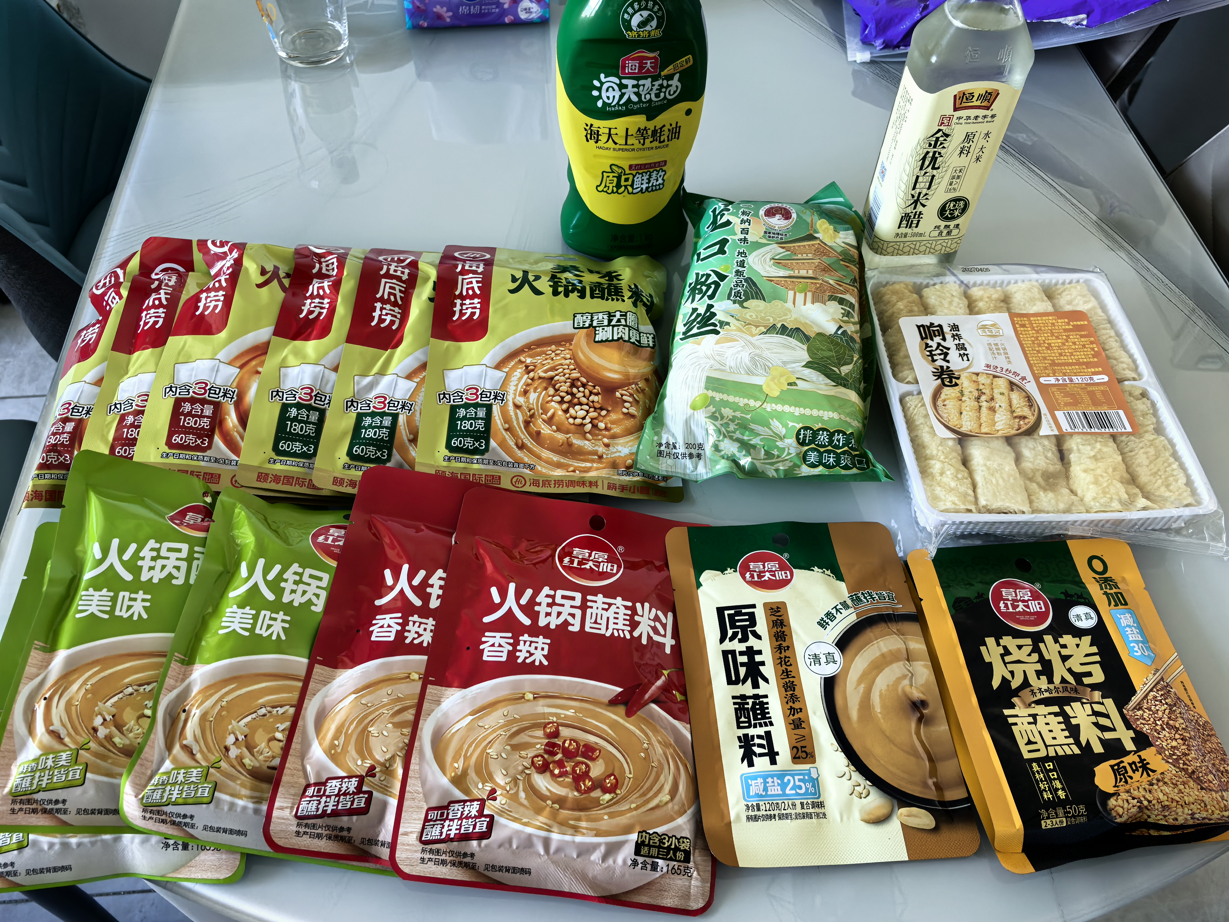 海底捞火锅蘸料量贩（原味180g*3+香辣180g*3）组合1080g芝麻酱 烧烤 实拍图
